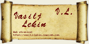 Vasilj Lekin vizit kartica